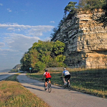 Sam Vadalabene Bike Trail is popular with hikers and bicyclists.